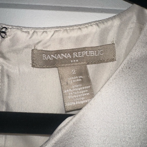 Beautiful Banana Republic Dress Sheath Colorblock Cream Grey Orange Dress Sz 2 - Picture 5 of 7